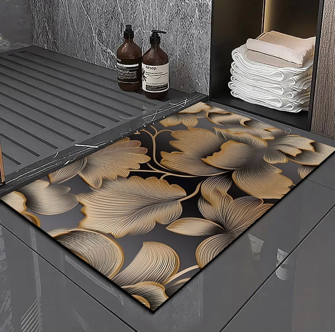 3D Floral Design Bath Mat Kalsten