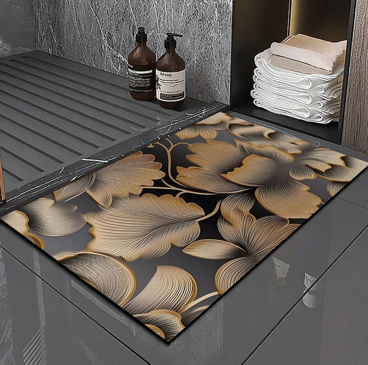 3D Floral Design Bath Mat Kalsten