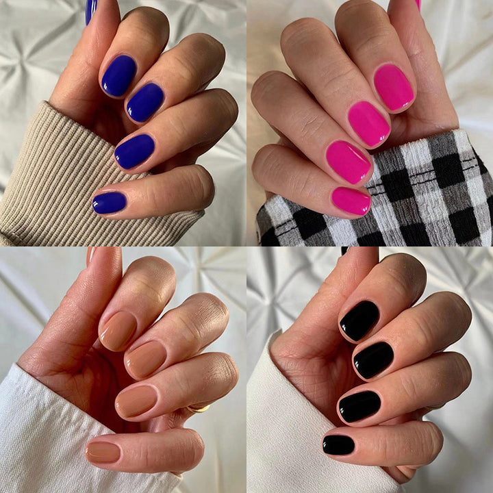 Elegant artificial nails with gold trim Kalsten