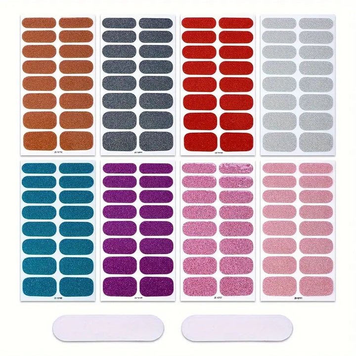 Sparkling Glitter Nail Wraps Set