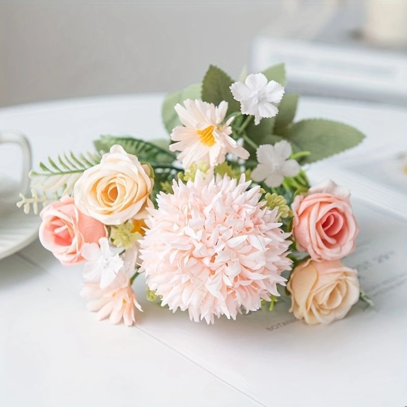Lush Artificial Floral Centerpiece Arrangement