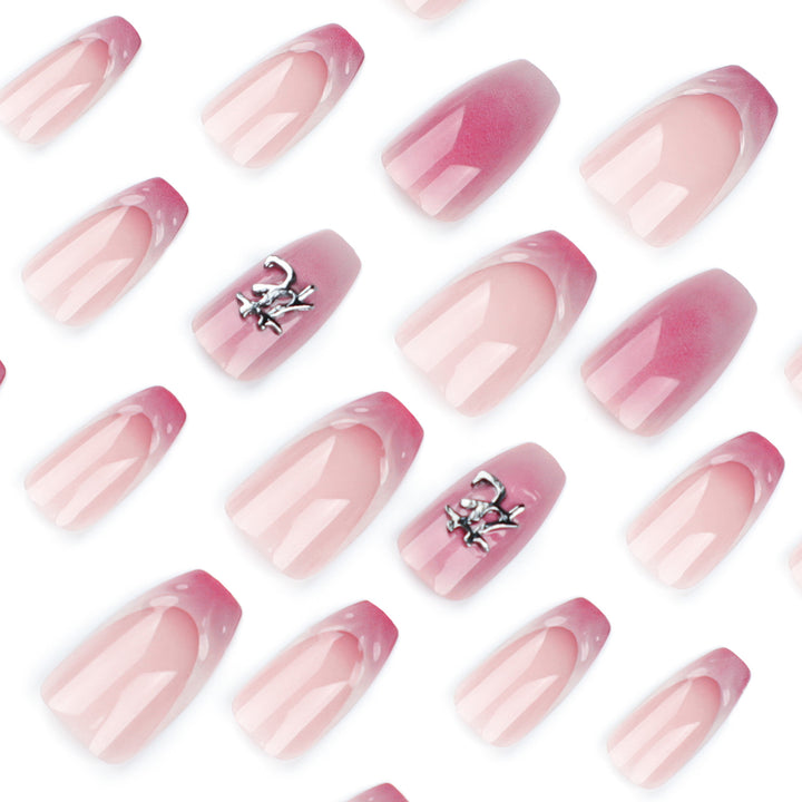 Artful stiletto nails with floral accents and 3D details Kalsten