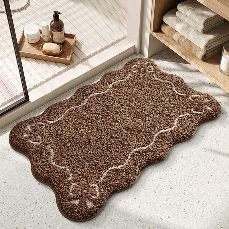Decorative Scalloped Bath Mat Kalsten