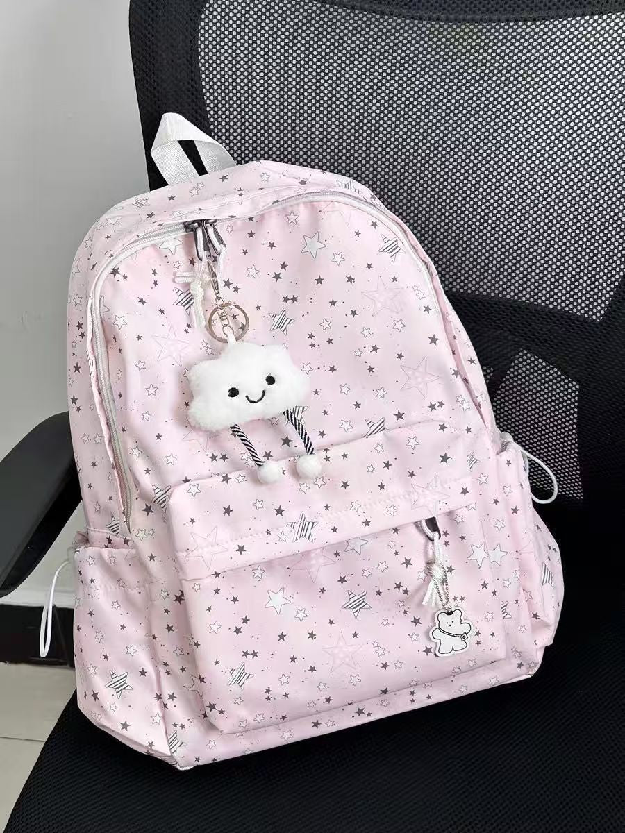 Backpack with Sparkling Star Motif and Charming Pendant Kalsten