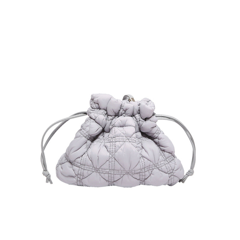 Quilted Drawstring Handbag