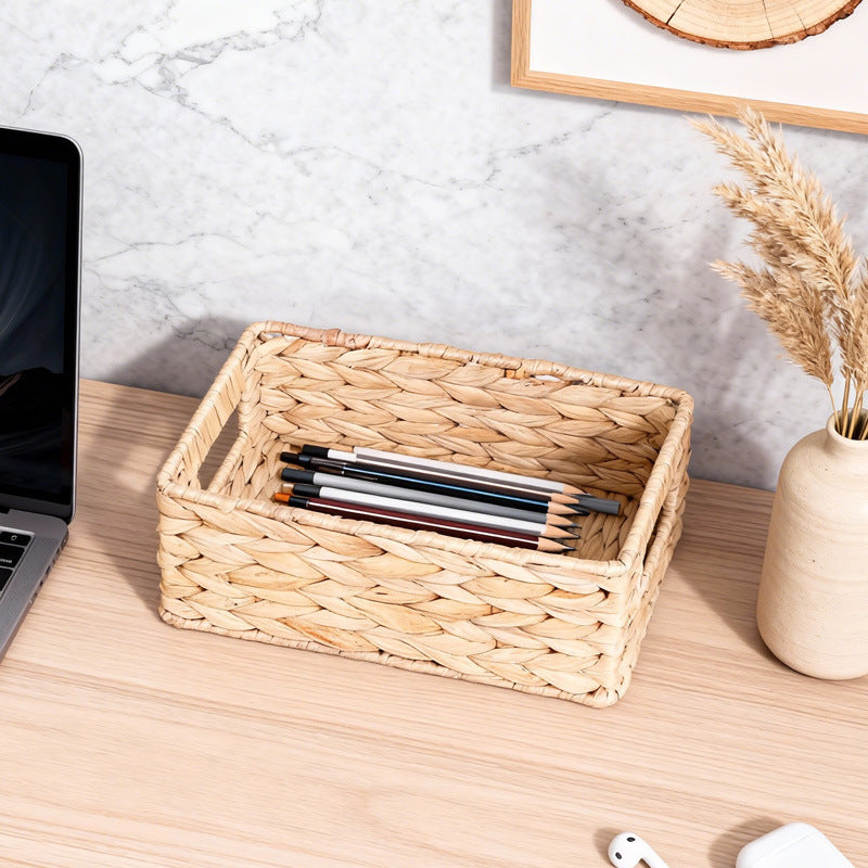Versatile Rectangular Woven Storage Basket Kalsten