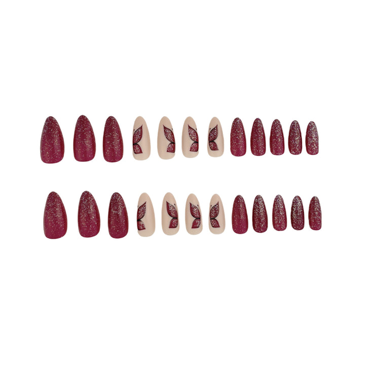 Butterfly-Inspired Glitter Nail Extensions Kalsten