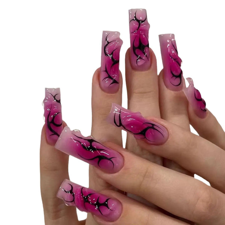 Artistic Long Coffin Nail Extensions Kalsten