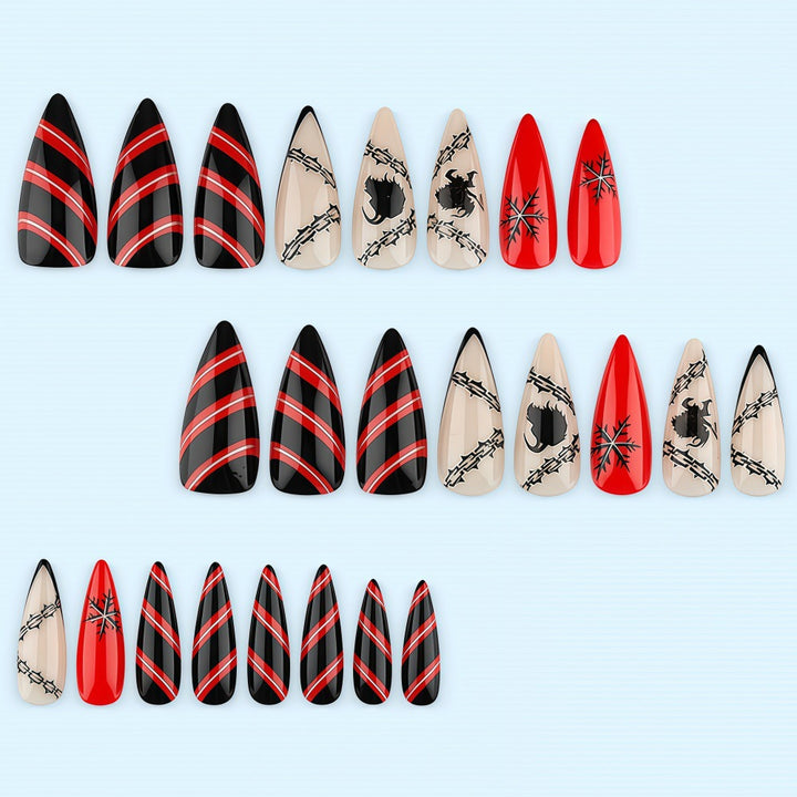 Creative Nail Design Set in Gothic Style Kalsten