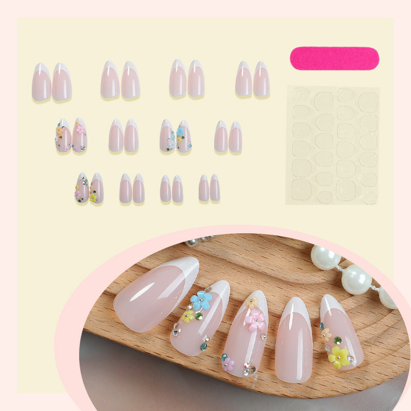 Decorative Floral Press-On Nail Set kalsten 1788495731