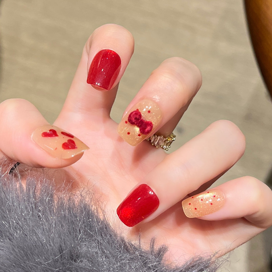 Festively Themed Press-On Nail Art Set Kalsten