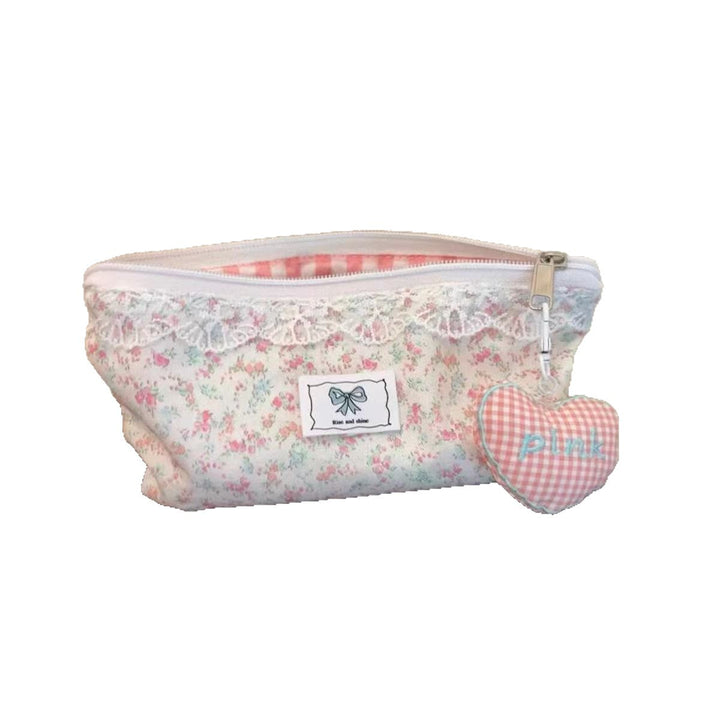 Floral Embellished Pencil Case