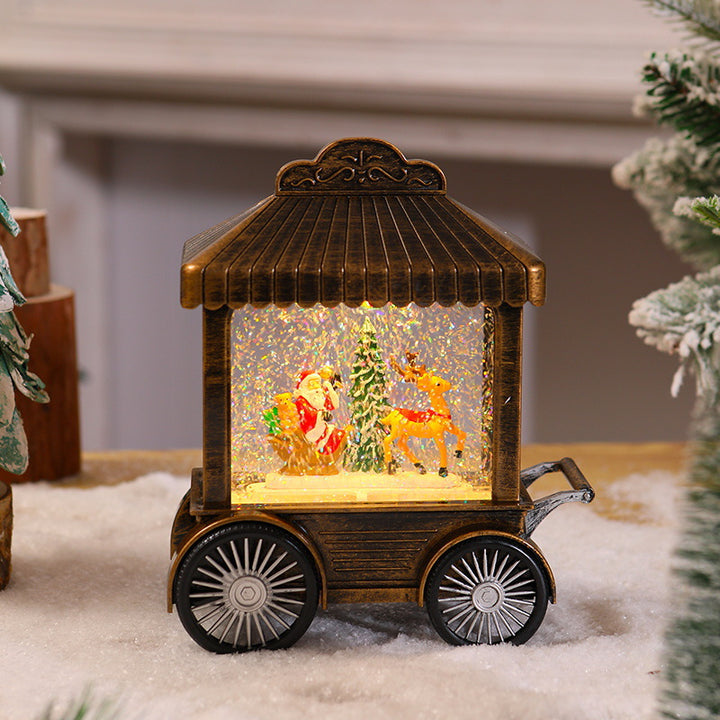 Decorative light lantern with snow globe Kalsten