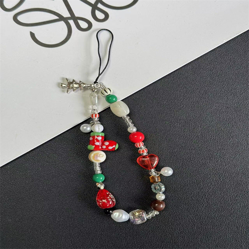 Festive Beaded Charm Phone Lanyard Kalsten