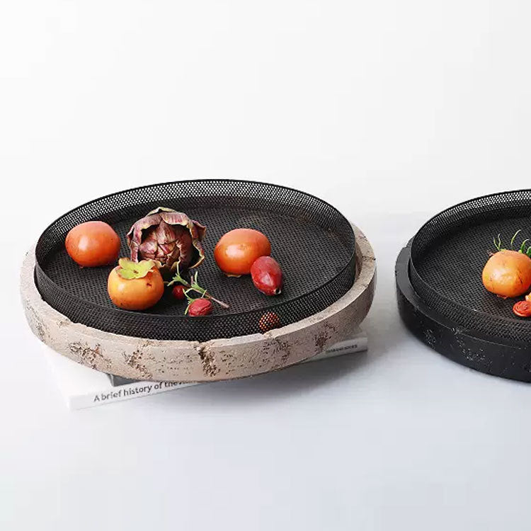 Decorative Round Serving Tray