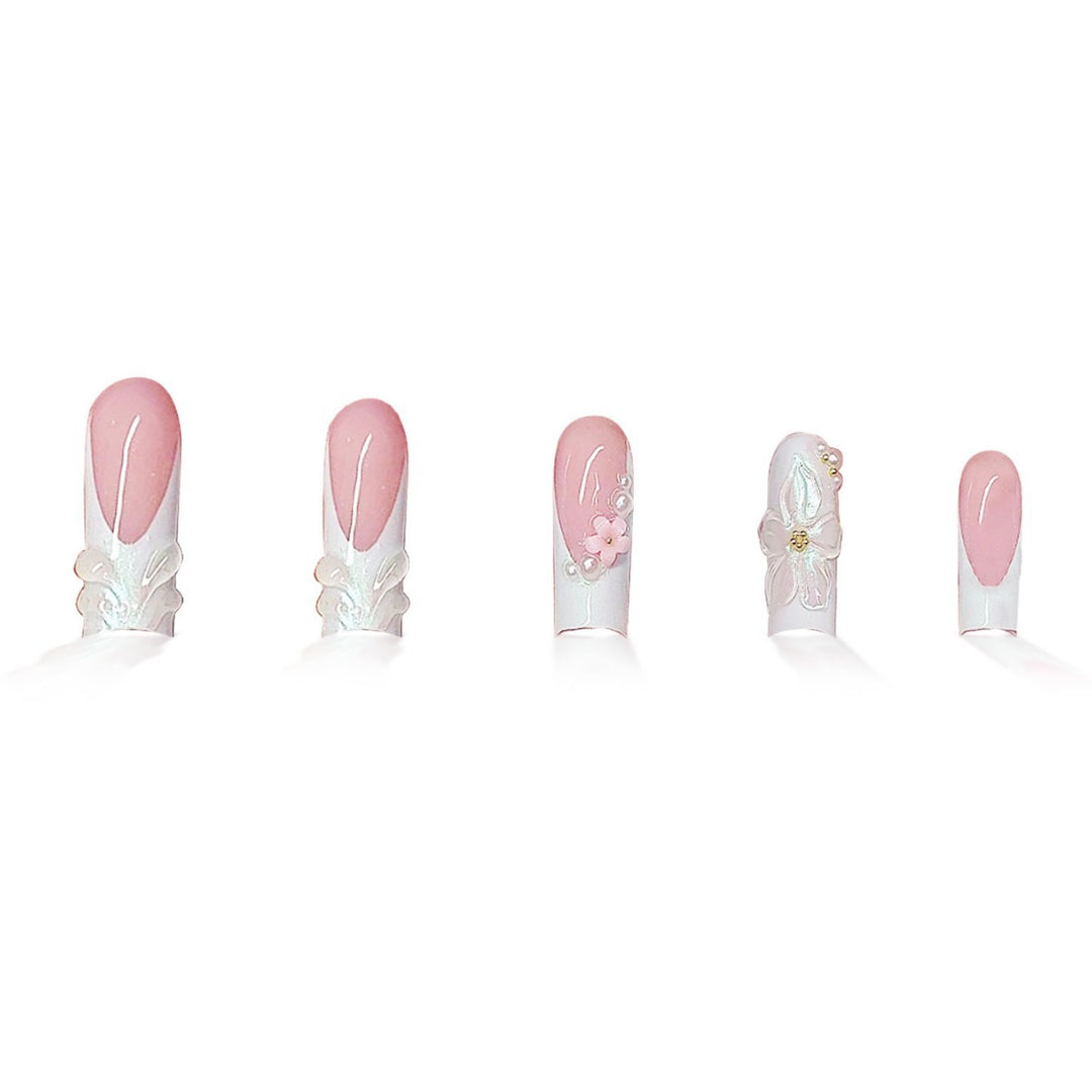 Decorative 3D Floral Press-On Nails Kalsten