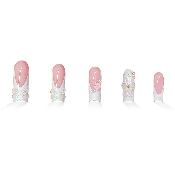 Decorative 3D Floral Press-On Nails Kalsten