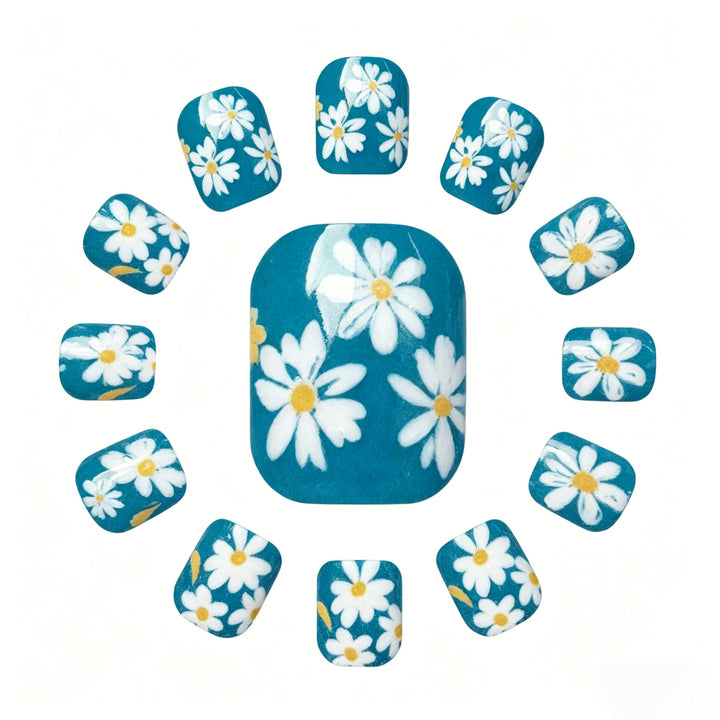 Floral Themed Pedicure Nail Art Kalsten