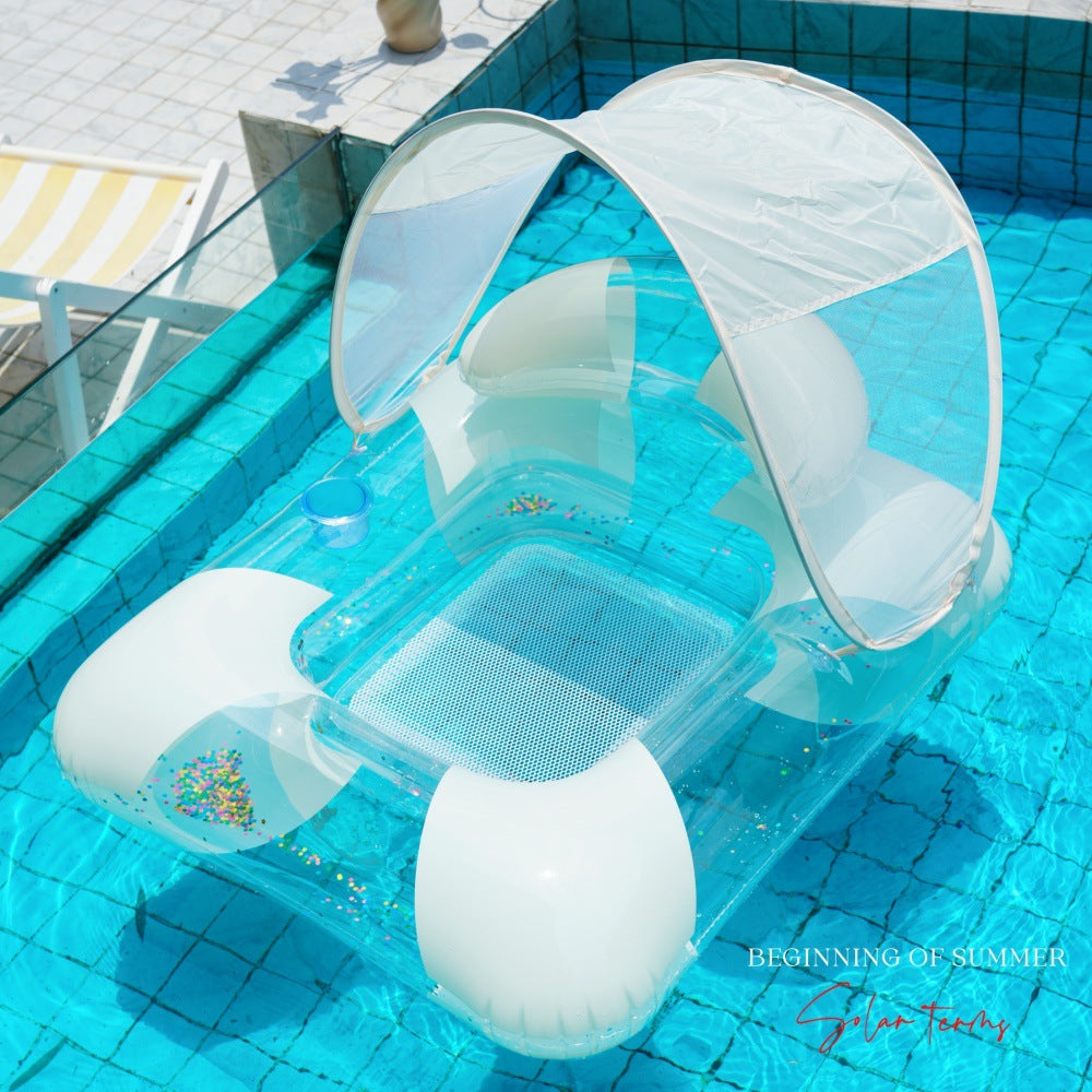 Inflatable Pool Lounger with Canopy Kalsten