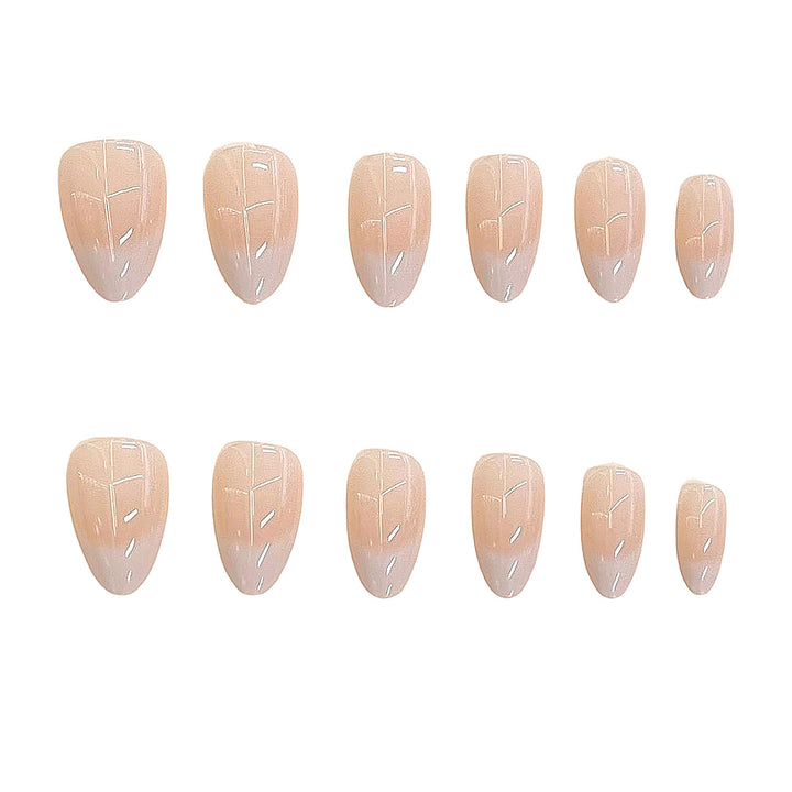 Natural French Tip Press-On Nail Set Kalsten