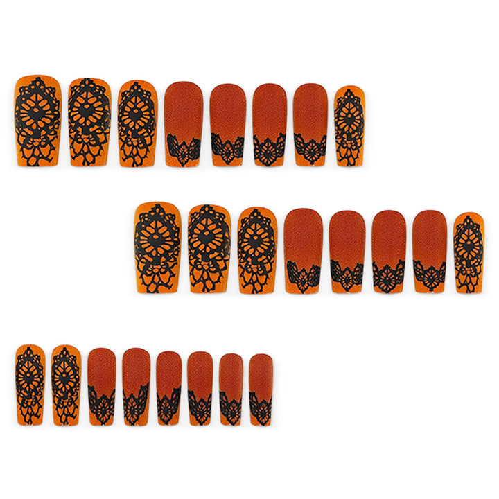 Artificial nails in elegant lace design with matte finish Kalsten