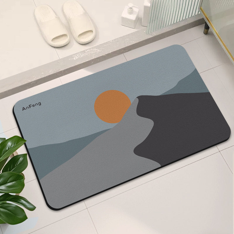 Stylish Abstract Design Bath Mat