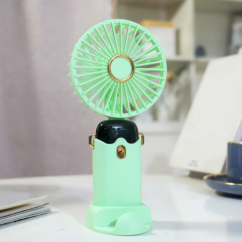 Women's Portable Hand Fan with Integrated Spray Function and USB Charging Option Kalsten