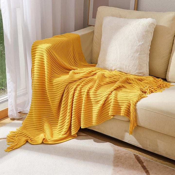 Knitted Cozy Throw Blanket