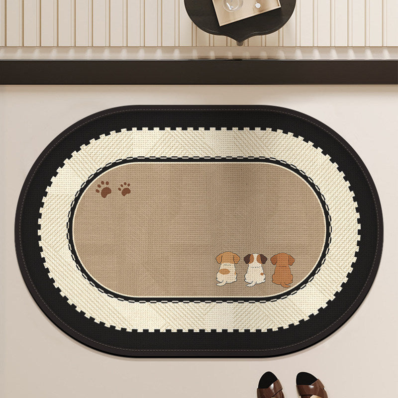 Playful Dog-Themed Area Mat