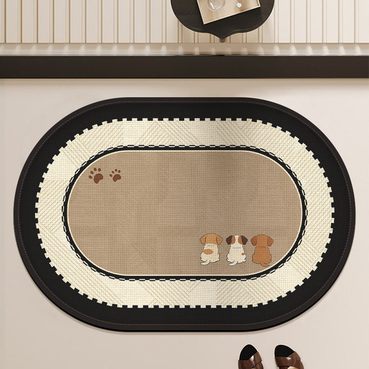 Playful Dog-Themed Area Mat