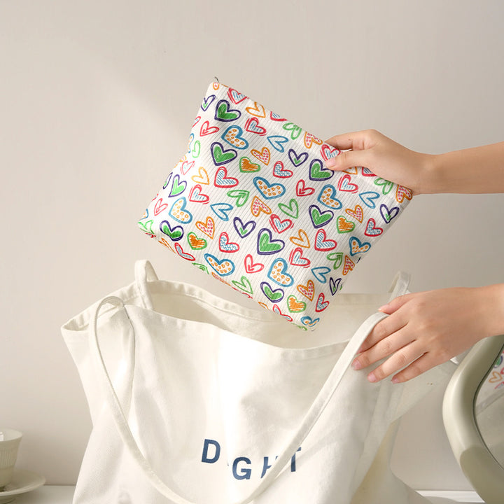 Playful Bow-Patterned Makeup Pouch Kalsten