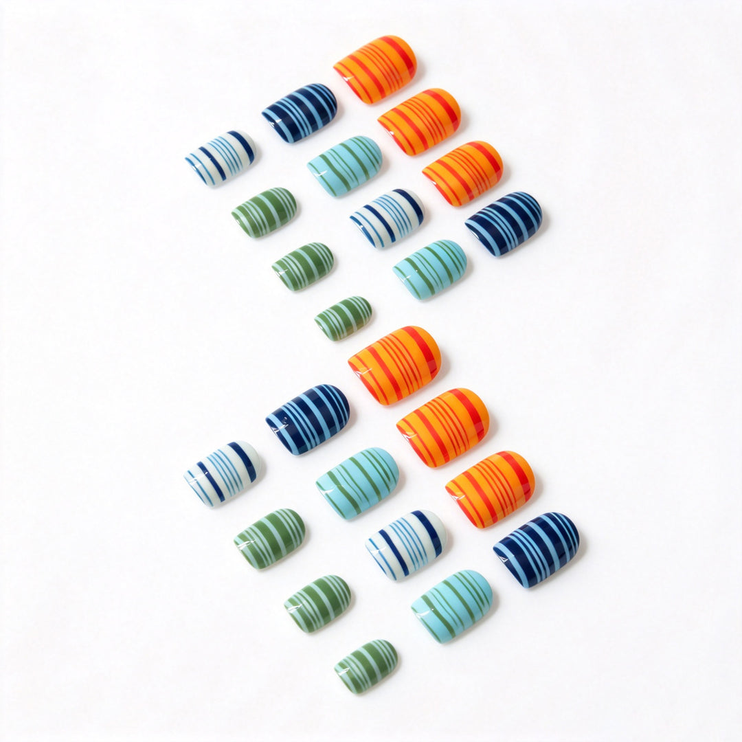 Striped Nail Art Design