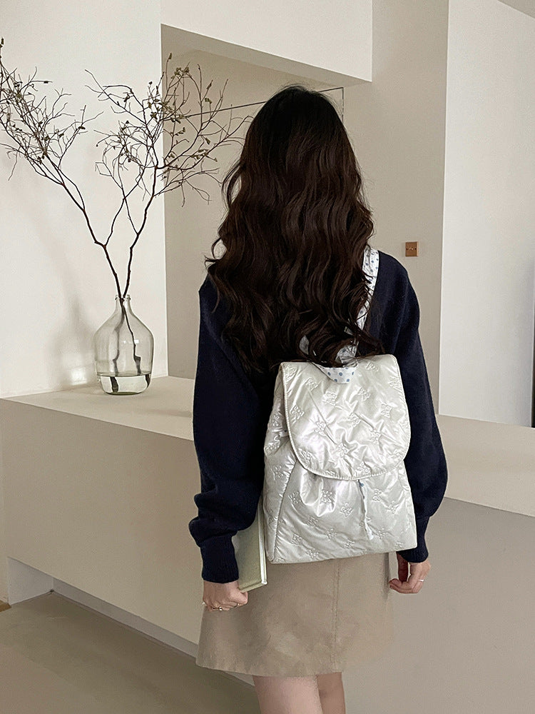 Backpack with velvet-soft upper material and elegant flap closure Kalsten