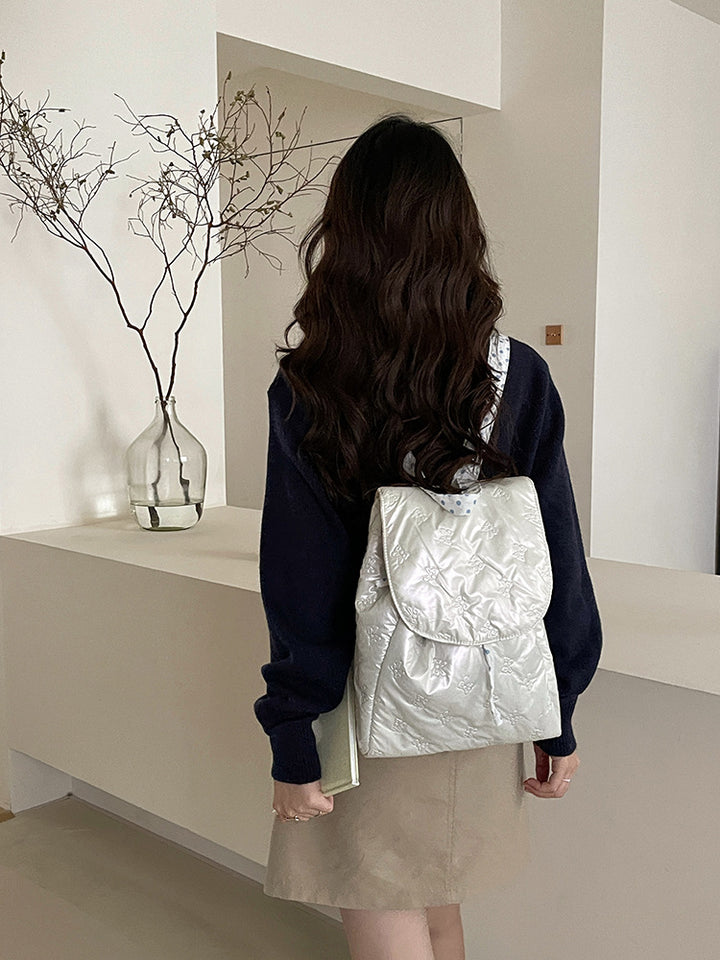 Backpack with velvet-soft upper material and elegant flap closure Kalsten