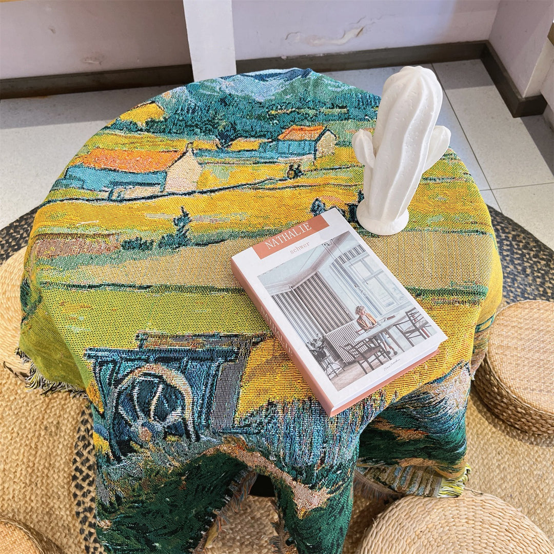 Artistic Nature-Themed Throw Blanket