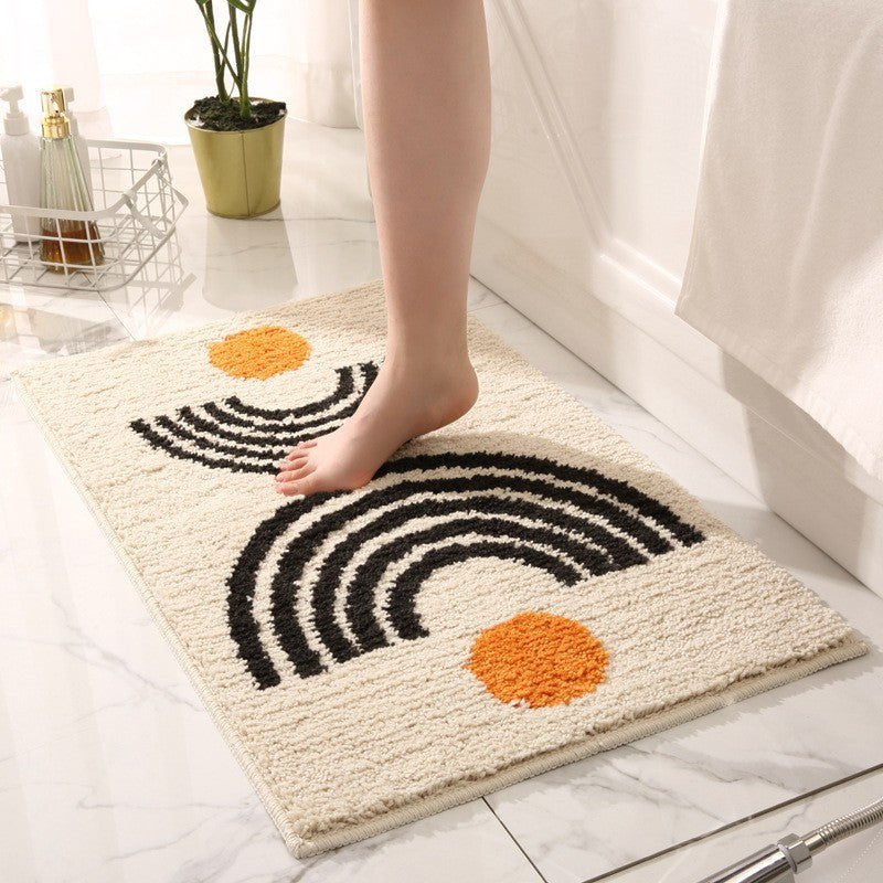 Decorative Bath Mat with Inspirational Text