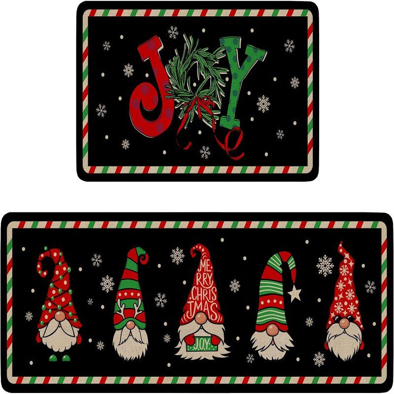Playful Holiday-Themed Kitchen Mat Set Kalsten