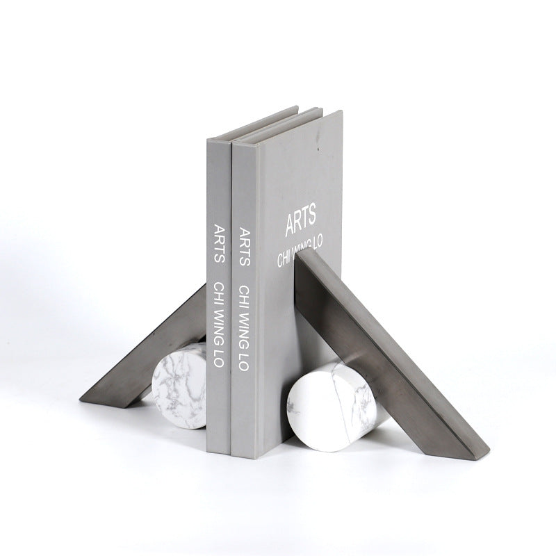 Modern Geometric Metal Bookends