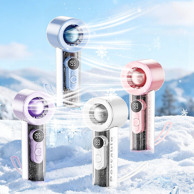Women's Portable Digital Fan with Temperature Controlled Display Kalsten