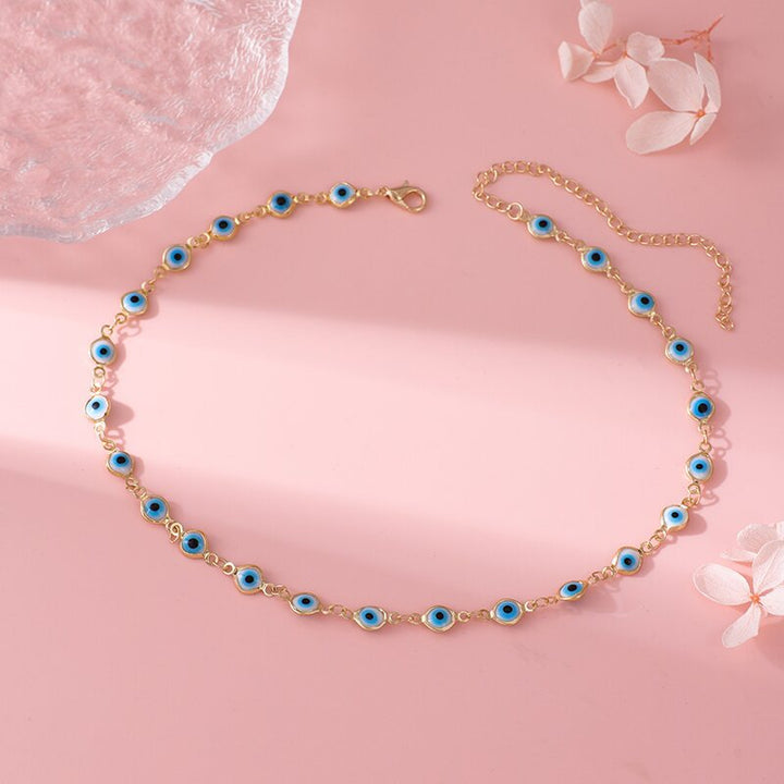 Decorative Evil Eye Charm Necklace Kalsten