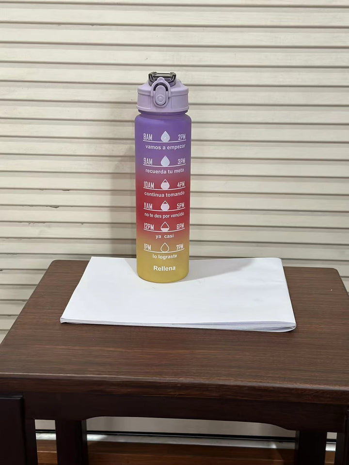 Women's Motivation Water Bottle with Integrated Time Marking Kalsten