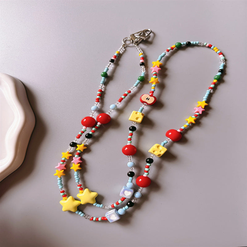Colorful Beaded Phone Lanyard Kalsten 1790135533