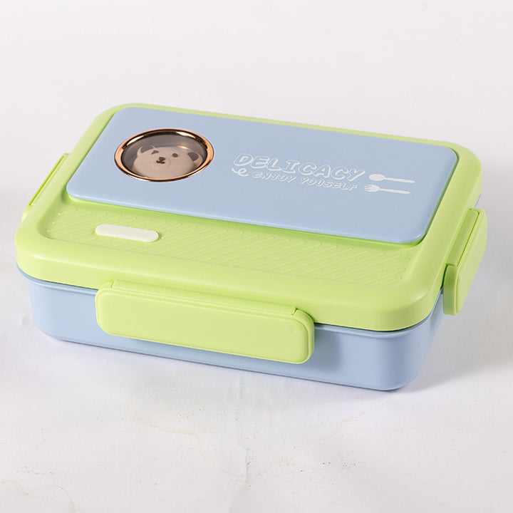 Multi-Compartment Bento Lunch Box with Cute Animal Design