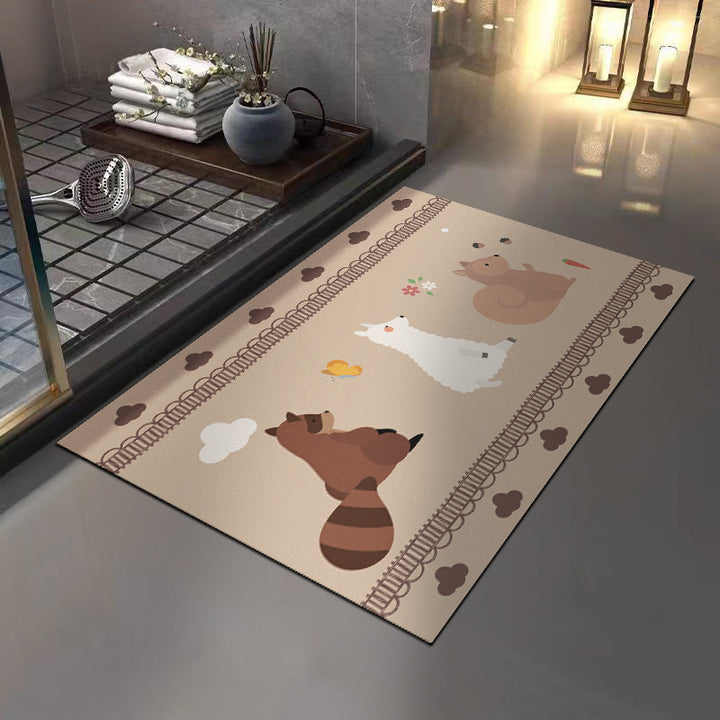 Playful Animal-Themed Bath Mat