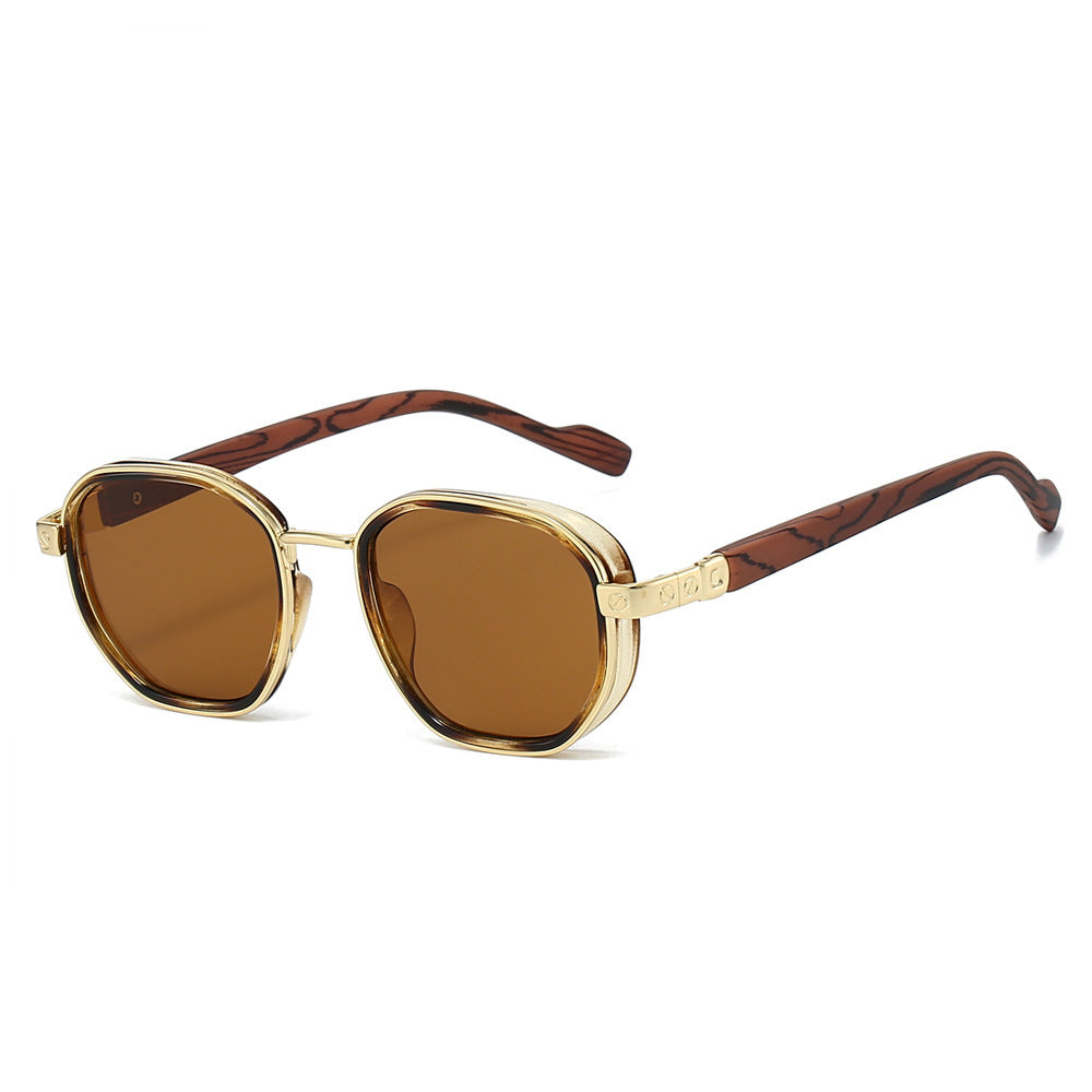 Geometric Framed Sunglasses with Luxurious Golden Accents Kalsten
