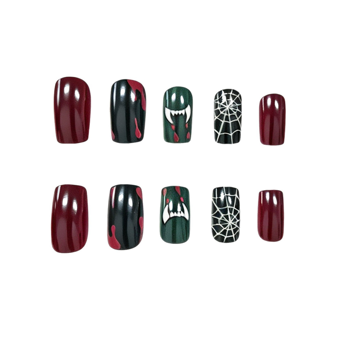 Halloween-Themed Decorative Acrylic Nail Art Extensions Kalsten