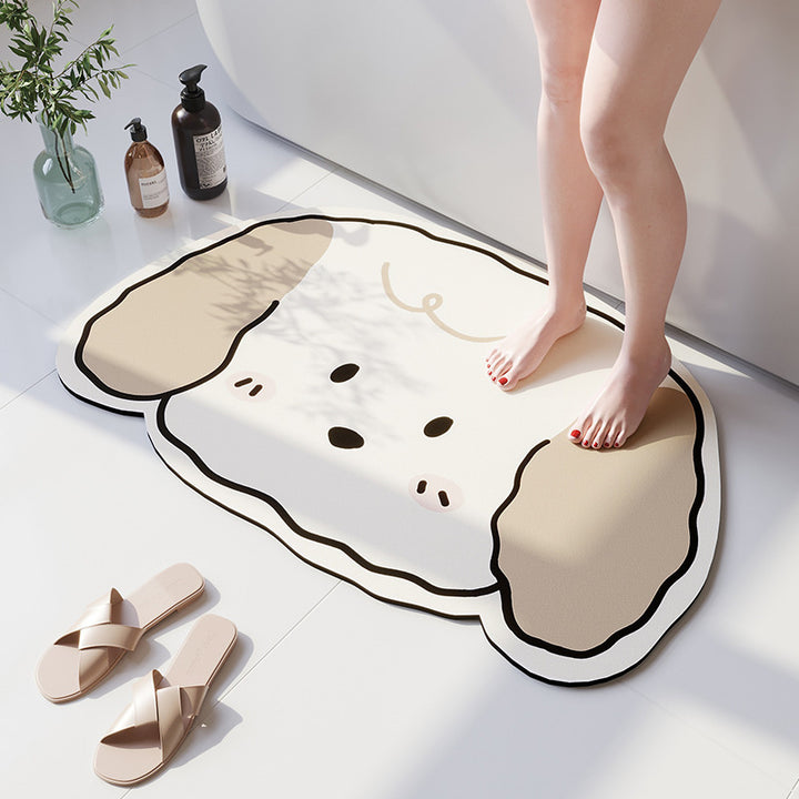 Playful Cat-Shaped Bath Mat