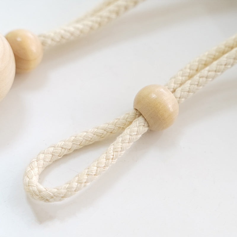 Elegant curtain holder with wooden beads Kalsten