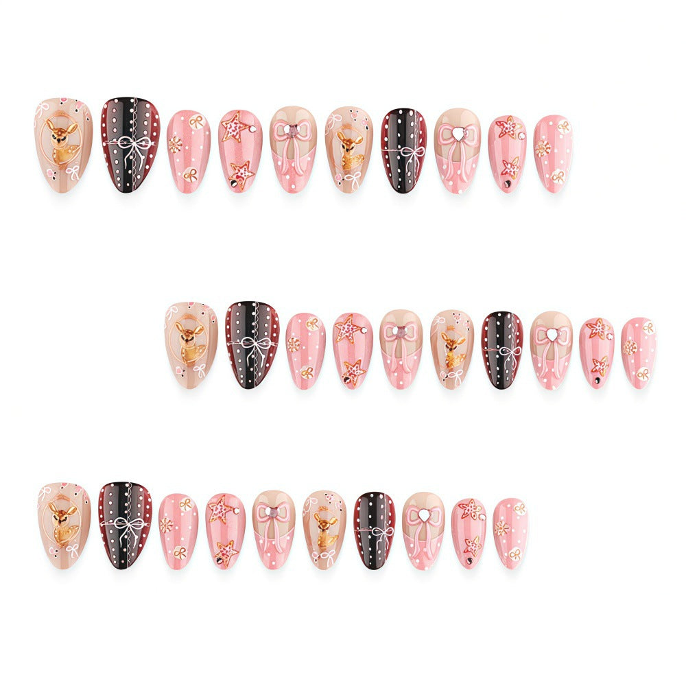 Artificial Nails in Playful Deer Design Kalsten
