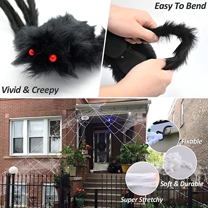 Creepy Realistic Plush Spider Decoration Kalsten
